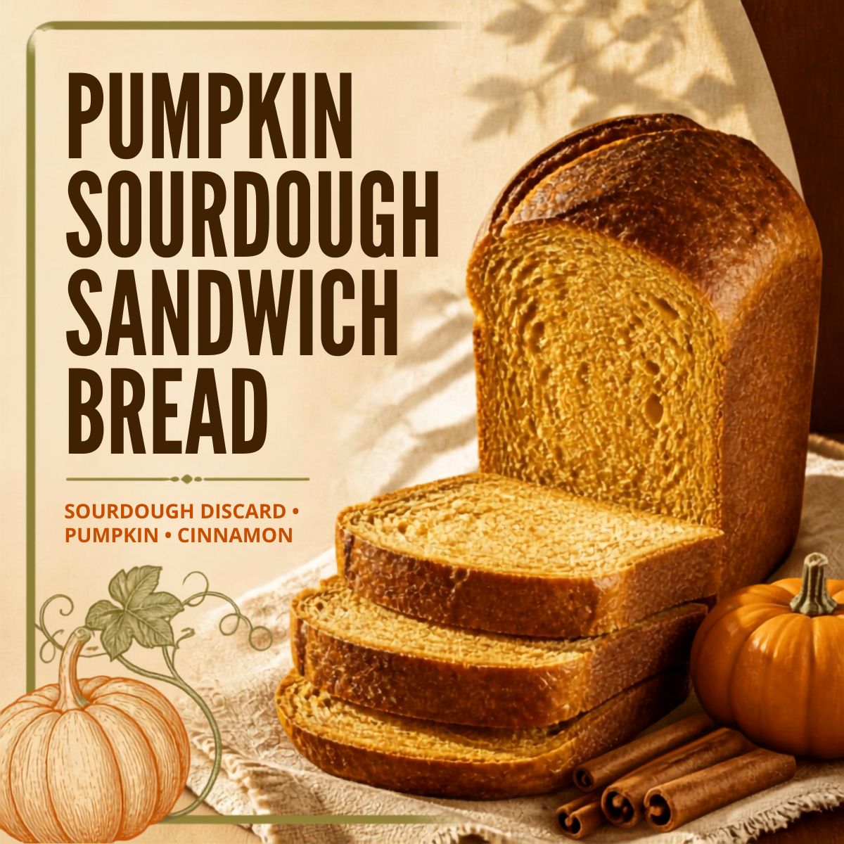 Pumpkin Sourdough Sandwich Bread: One of My Favorite Fall Bakes