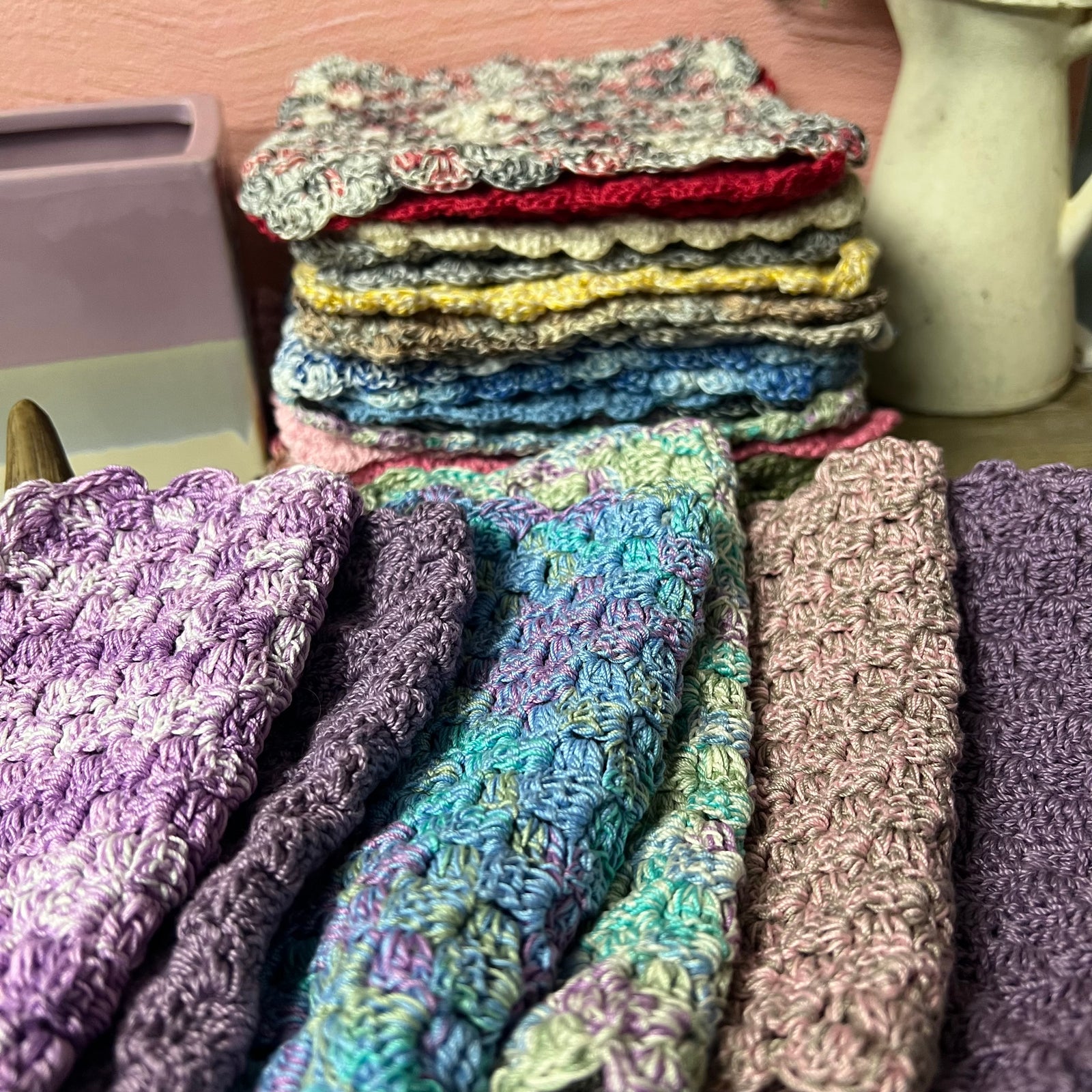 Mystery “Surprise Me” Handmade Crocheted Cotton Washcloth