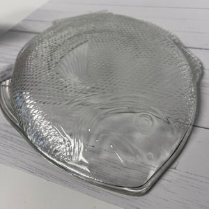 Anchor Hocking Glass Fish Platter 15 Inch Vintage