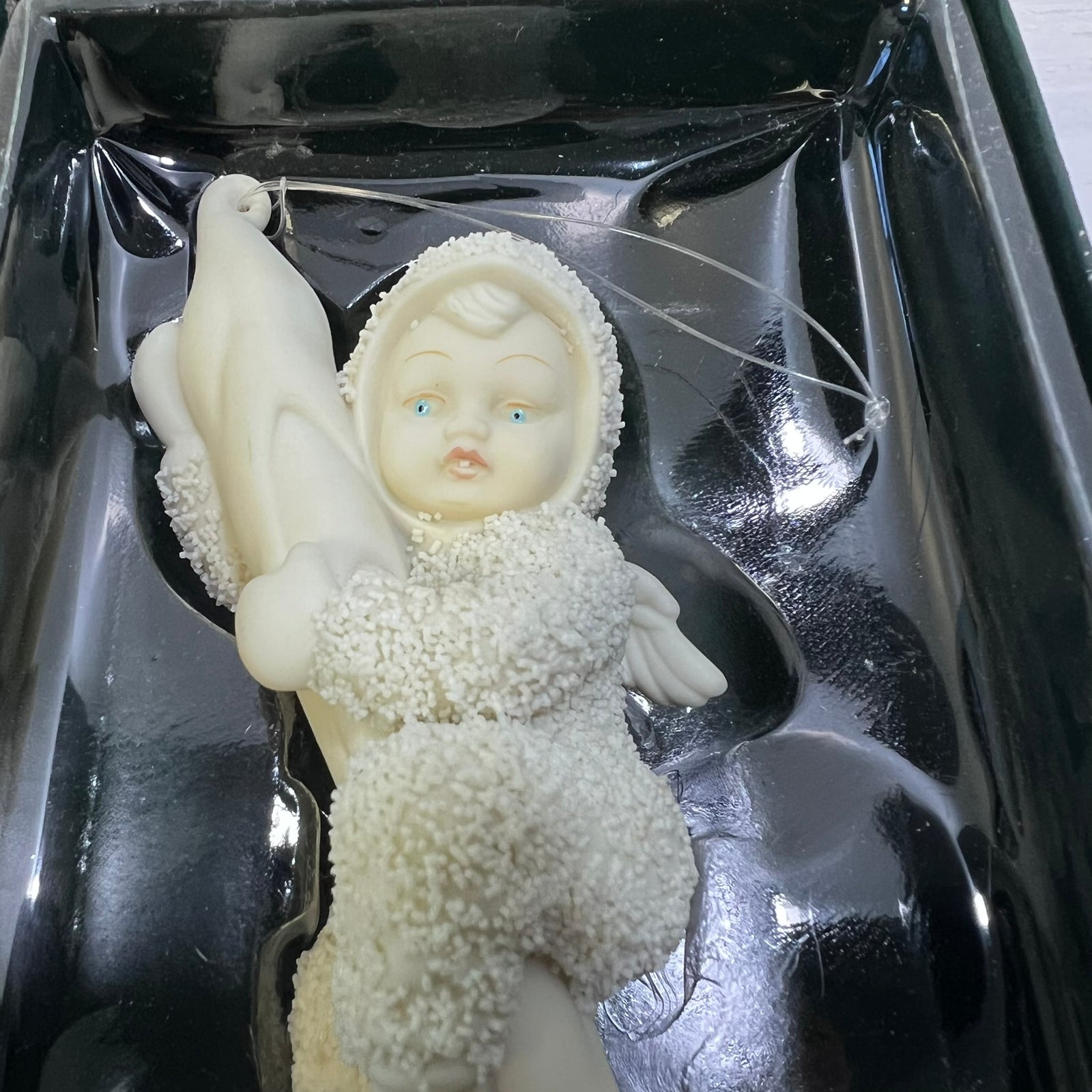 Dept 56 Snowbabies Ornament Lot of 2 Boxed Bisque Porcelain Ornaments 1995