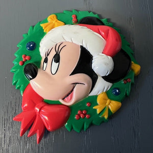 Disney Vintage Christmas Magnets Mickey Mouse Minnie Mouse Magnets Lot of 2