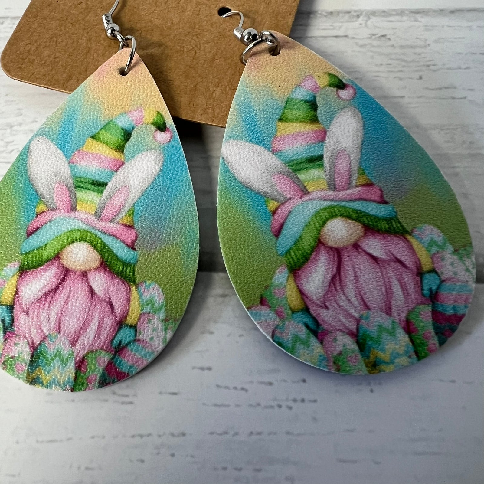 Easter Gnome Earring Set 3 Pair Pastel Boutique Style Gift Set