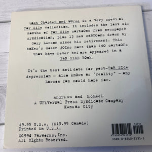Back cover of a book with text and a barcode on a wooden surface