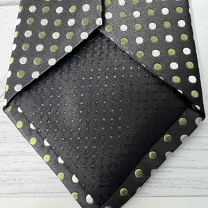 Geoffrey Beene Silk Tie Set 2 Paisley Geometric Green Vintage