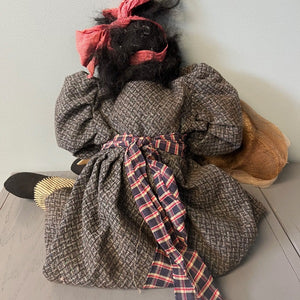 Handmade Ragdoll African American Folk Art Collectible 26 inch Doll