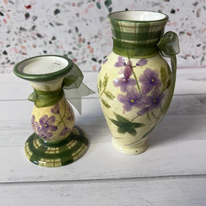 Elements Votive Candle Holder and Matching Vase