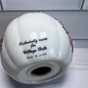 Village Bath Porcelain Pomander Ball Japan Hummingbird Floral Pattern