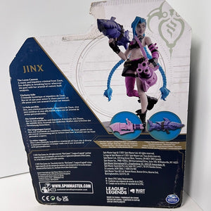 Back view of a toy figure packaging with character illustration and branding details.