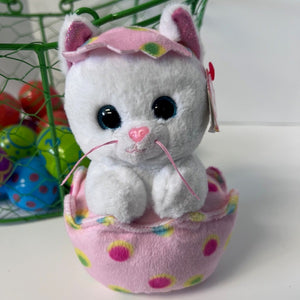 Ty Beanie Boos Giggles White Cat Plush Easter Egg 2024