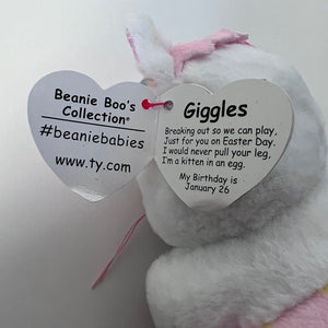 Plush toy with a heart-shaped tag from Beanie Boo's Collection