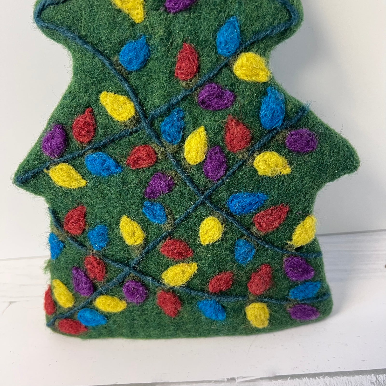 Lilliput Wool Felt Christmas Tree Wine Bottle Topper Holiday Gift Decoration