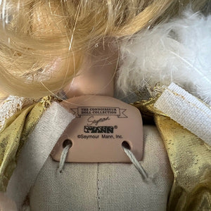 Seymour Mann Connoisseur Collection Angel Porcelain Doll with Stand