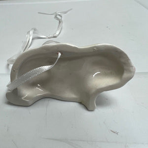 Small Ceramic White Rabbit Ornament