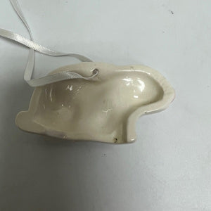 Small Ceramic White Rabbit Ornament