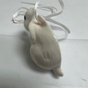 Small Ceramic White Rabbit Ornament