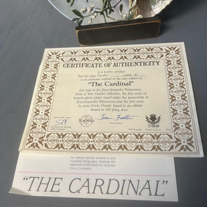 The Cardinal Collectible Plate by Kevin Daniel 8.5 in Decorative Plate