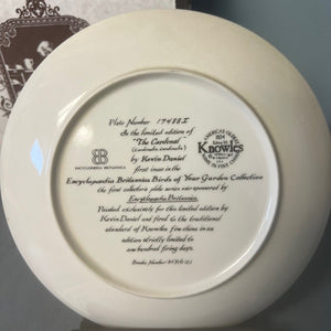 The Cardinal Collectible Plate by Kevin Daniel 8.5 in Decorative Plate