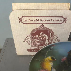 The Goldfinch Collectible Plate by Kevin Daniel 1987