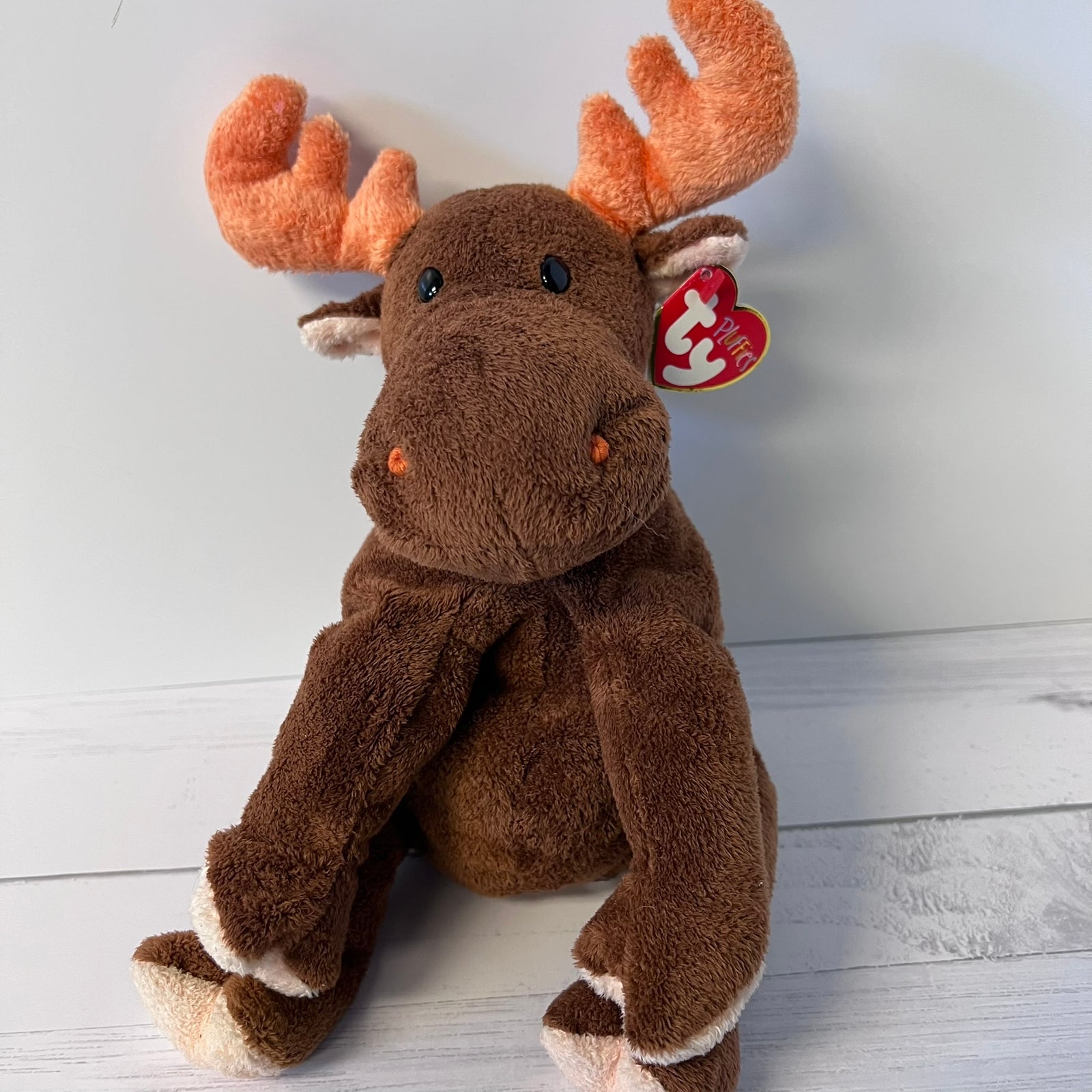 Ty Pluffies Lumpy the Moose Plush 2003 13" TyLux Stuffed Animal
