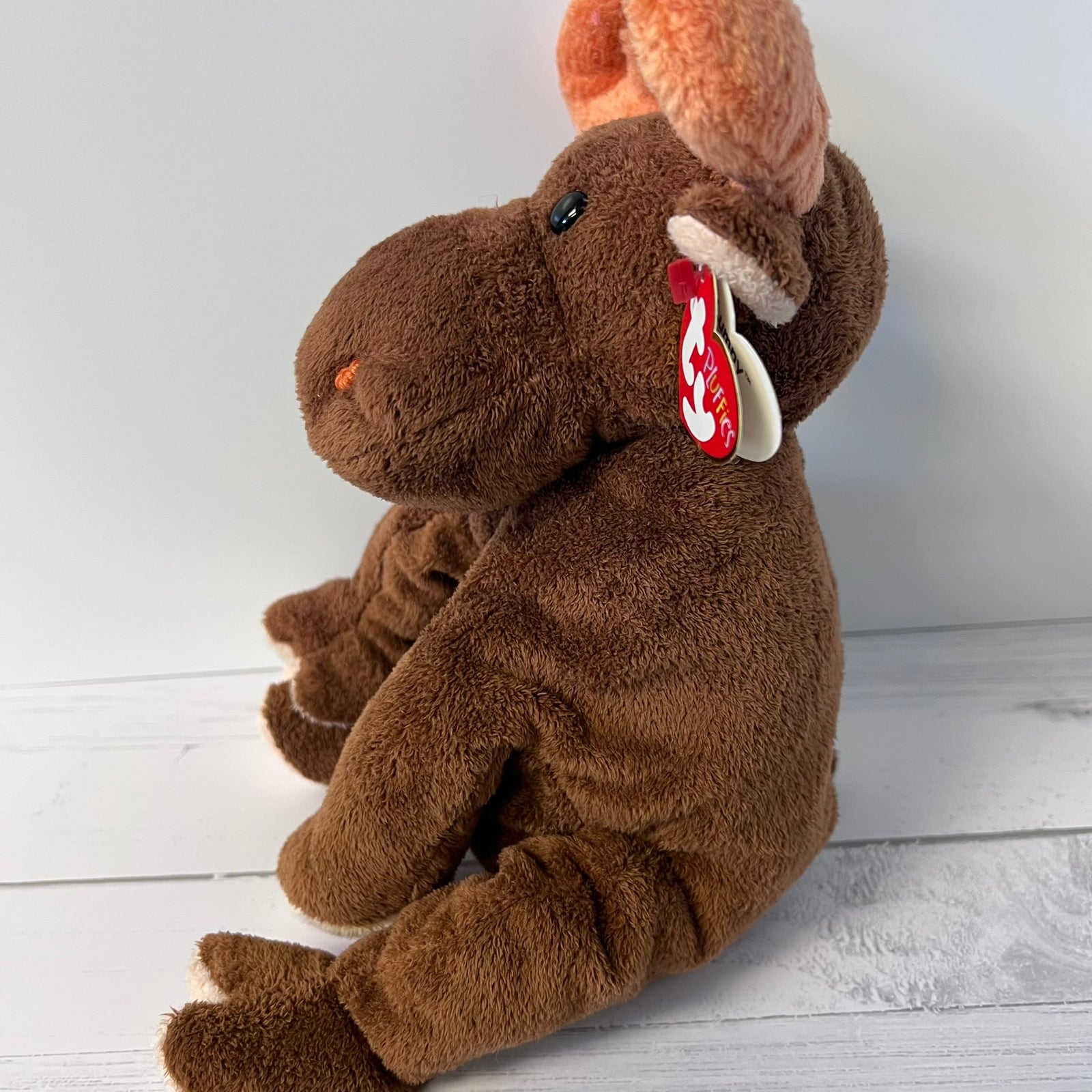Ty Pluffies Lumpy the Moose Plush 2003 13" TyLux Stuffed Animal