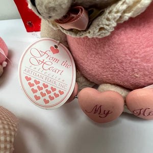 Valentine Plushy Lot of 4 Valentine Gift From the Heart Collection