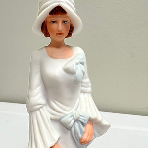 Vintage 1988 Aldon Figurine Woman with Two Dogs