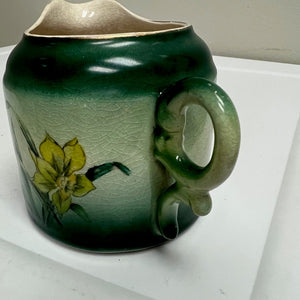 Vintage Daffodil Haynes Ware Creamer Decoration Green