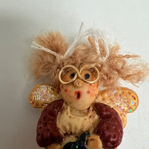 Vintage Diana Zufall Design Angel Brooch April