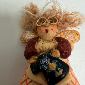 Vintage Diana Zufall Design Angel Brooch April