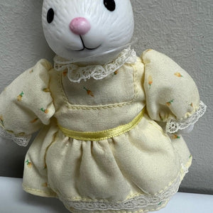 Yellow Russ Porcelain Bunny 5inch Rabbit Decoration Figurine