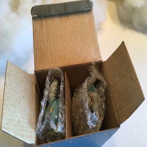 2 Piece Snowman Ornament Set Blue Snowman Christmas Decor