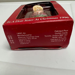 American Greetings Ornament To A Dear Sister At Christmas 1996