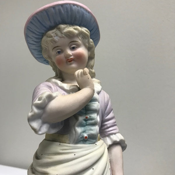 Antique Bisque Porcelain Woman Figurine