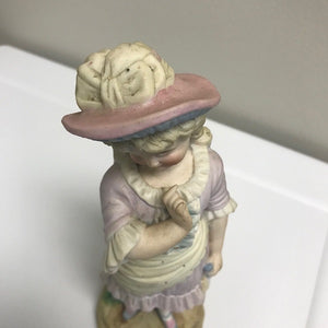 Antique Bisque Porcelain Woman Figurine