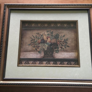 Basket of Fruit 16x14 Framed Wall Décor Art Print Set of 2