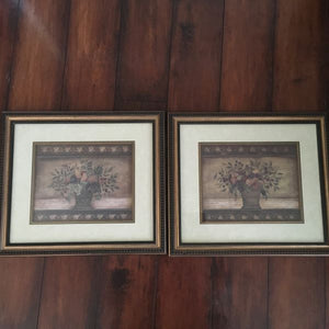 Basket of Fruit 16x14 Framed Wall Décor Art Print Set of 2