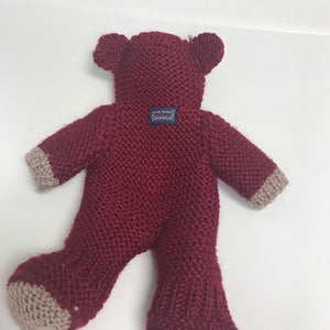 Boyds Bears Karla Mulberry Red Knit Footed Pajamas 1999