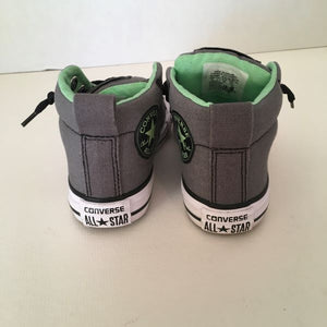 Boys Converse All Star Shoes Grey/Green Size 11 Junior Youth Athletic Shoes
