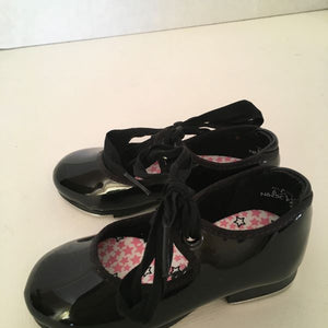 Capezio Tele Tone Tap Shoes Girls Size 6 1/2 M Black Tap Shoes