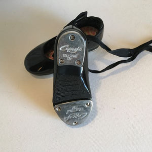 Capezio Tele Tone Tap Shoes Girls Size 6 1/2 M Black Tap Shoes