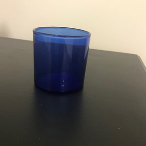 Cobalt Blue Glass Candle Holder 3 Inch Glass Jar 