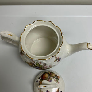 Crown Dorset Fruit Teapot Staffordshire England Ceramic Teapot