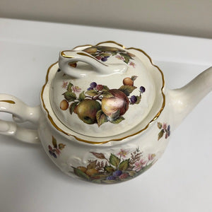 Crown Dorset Fruit Teapot Staffordshire England Ceramic Teapot