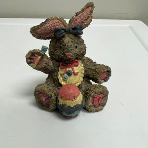 Easter Rabbit Figurine Resin Standing Easter Rabbit Figurines Lot of 3