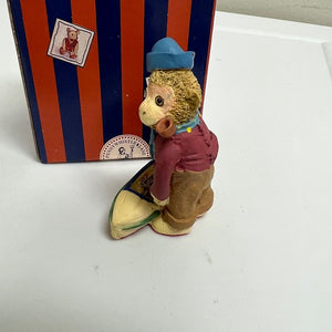Enesco Penny Whistle Lane Sam Monkey w Sail Boat Figurine 1993