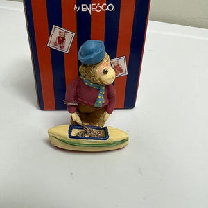 Enesco Penny Whistle Lane Sam Monkey w Sail Boat Figurine 1993
