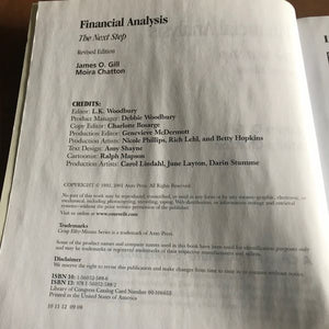 Financial Analysis Crisp Fifty-Minute Series Paperback 2001