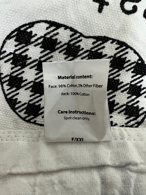 Grateful Table Runner 64 inches Black and White Checkered Apple