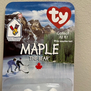 McDonalds Ty Beanie Baby Maple the Bear Canada Unopened 1999