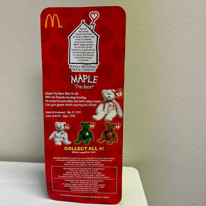 McDonalds Ty Beanie Baby Maple the Bear Canada Unopened 1999